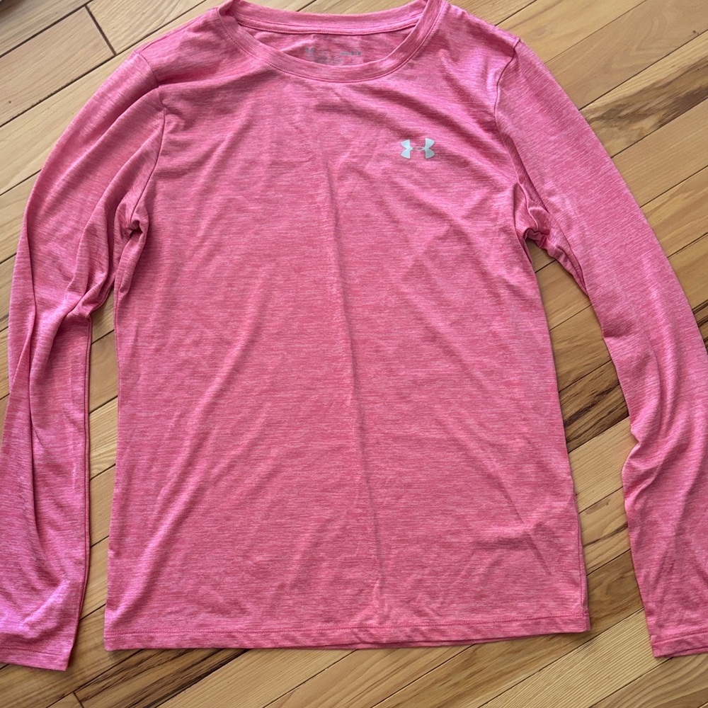 Under Armour Heathered Pink Long Sleeve Top